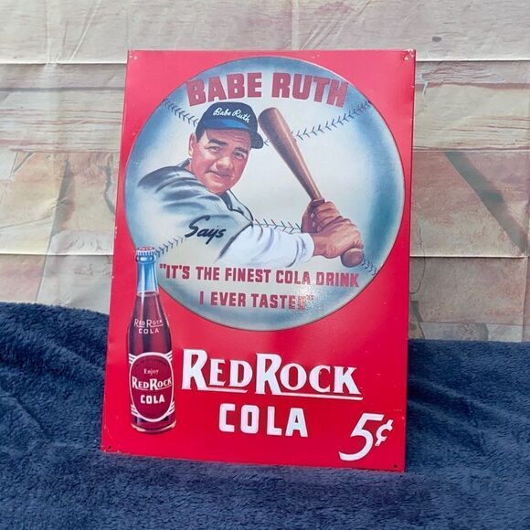 Lite metal wall sign of Babe Ruth and cola advertisement - Picture 1 of 4